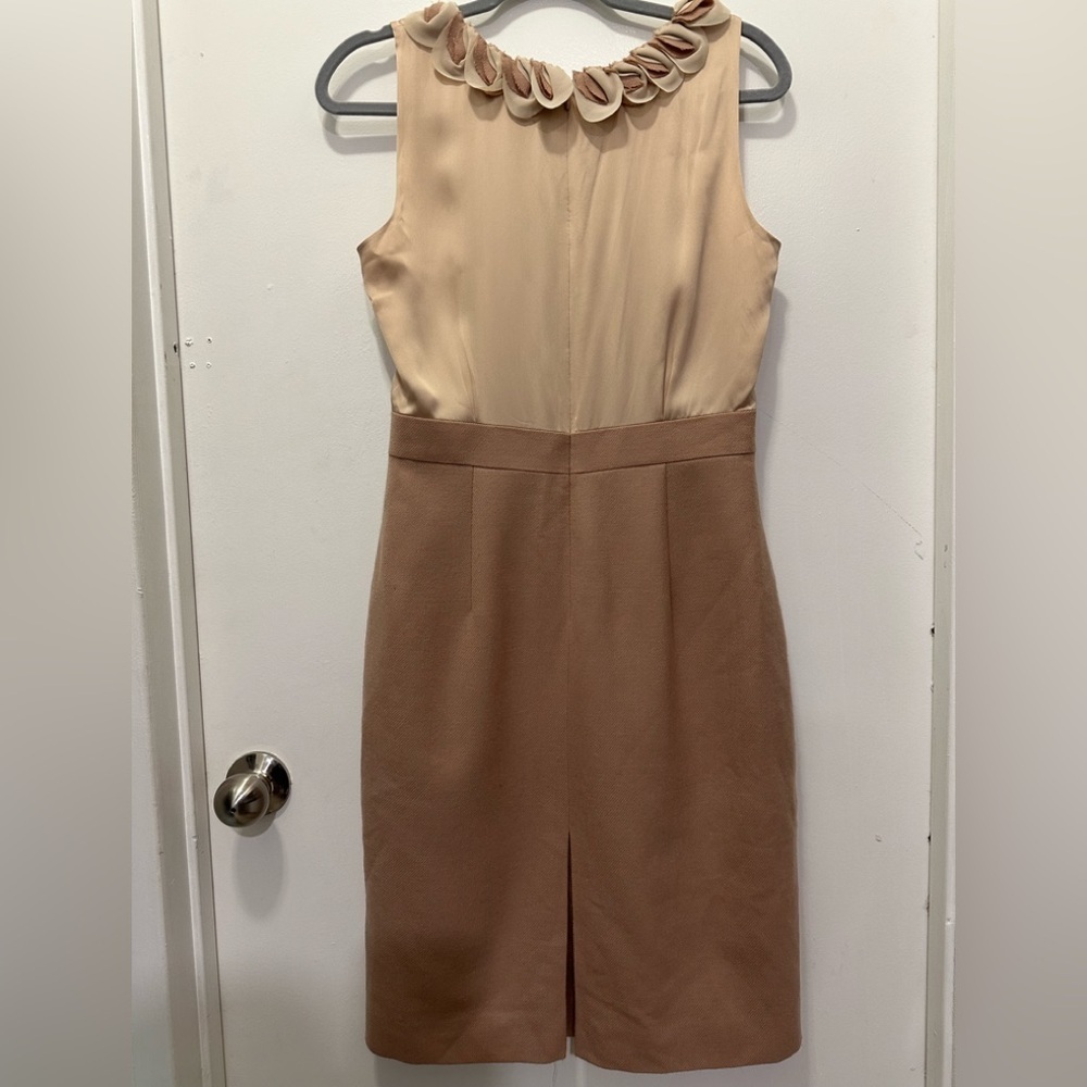 J. Crew Collection Cream Sheath Dress Silk/Wool Blend Sz 6 - Picture 4 of 5